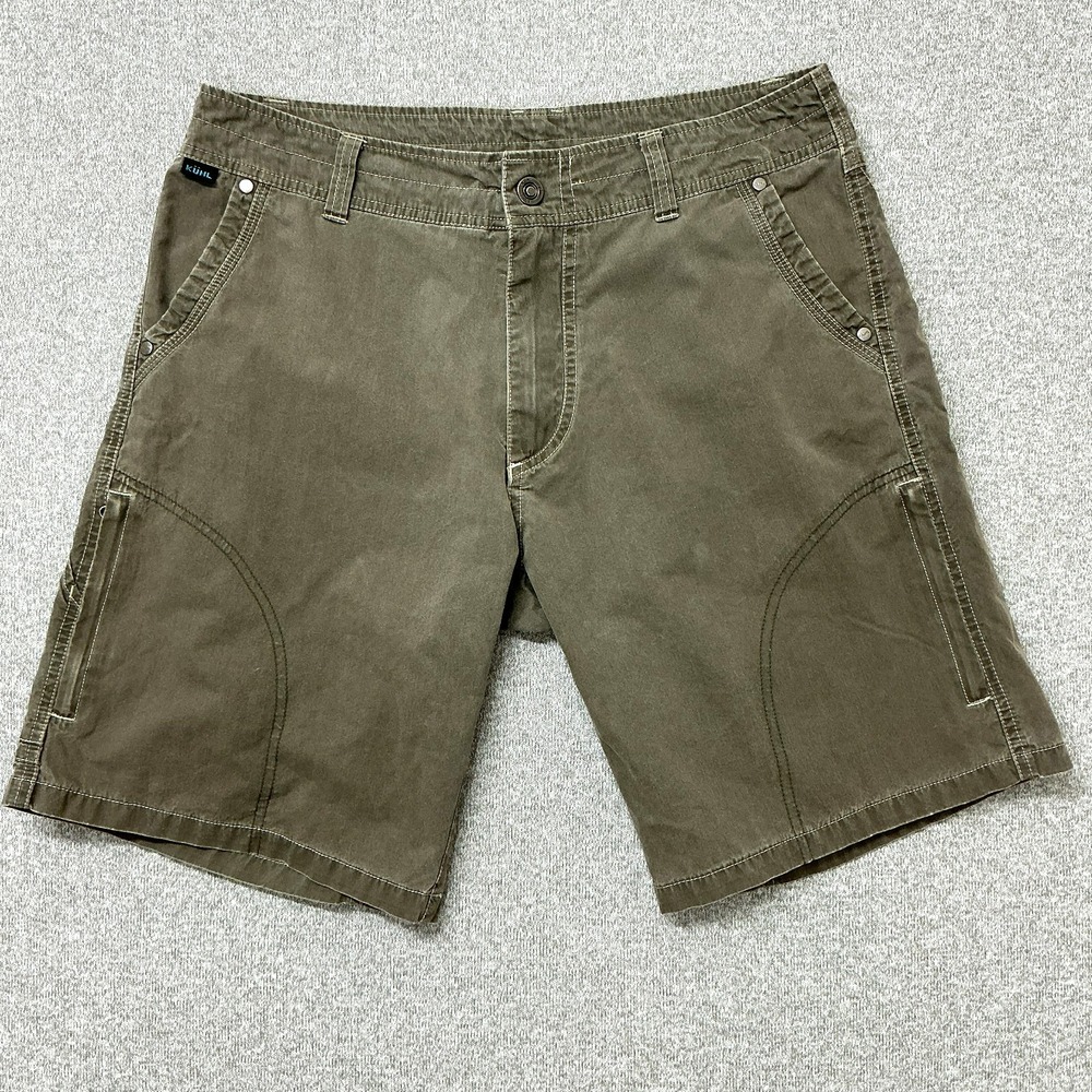 KUHL Ramblr Shorts Mens 33 Vintage Patina Dye Stretch Hiking Cargo Hiking